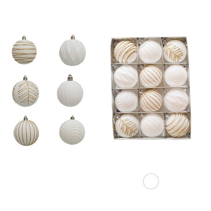 12-part Christmas ball ornament set made of velvet