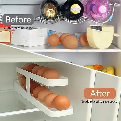 EggRack™ - Automatic Roll-Up Egg Dispenser with Double Layer 