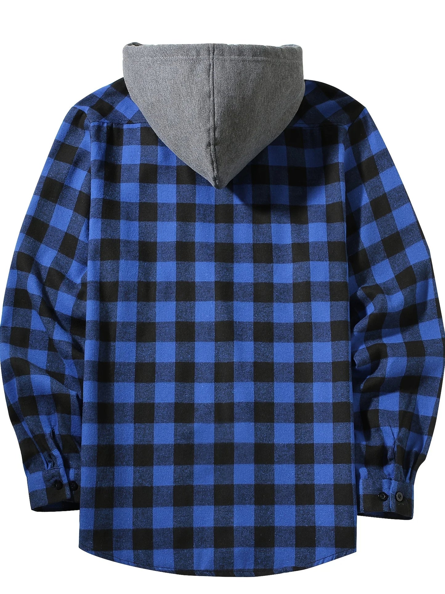 Checkered hooded shirt