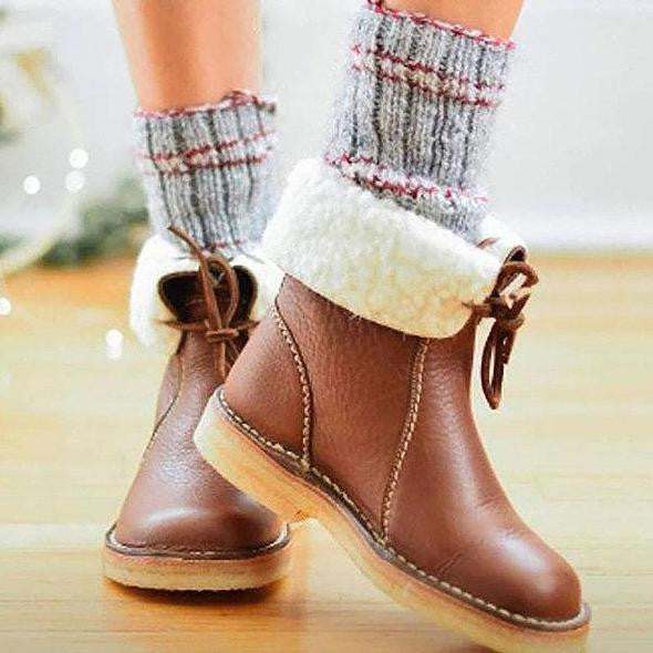 Feeded women's winter boots