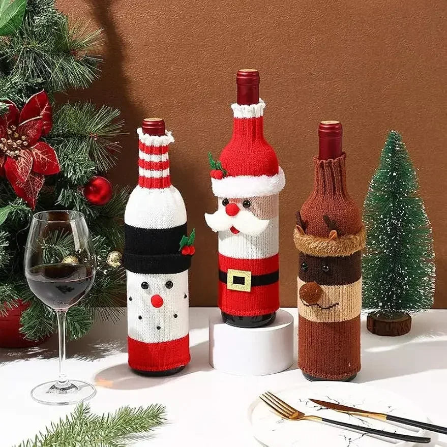 Christmas cover for wine bottles