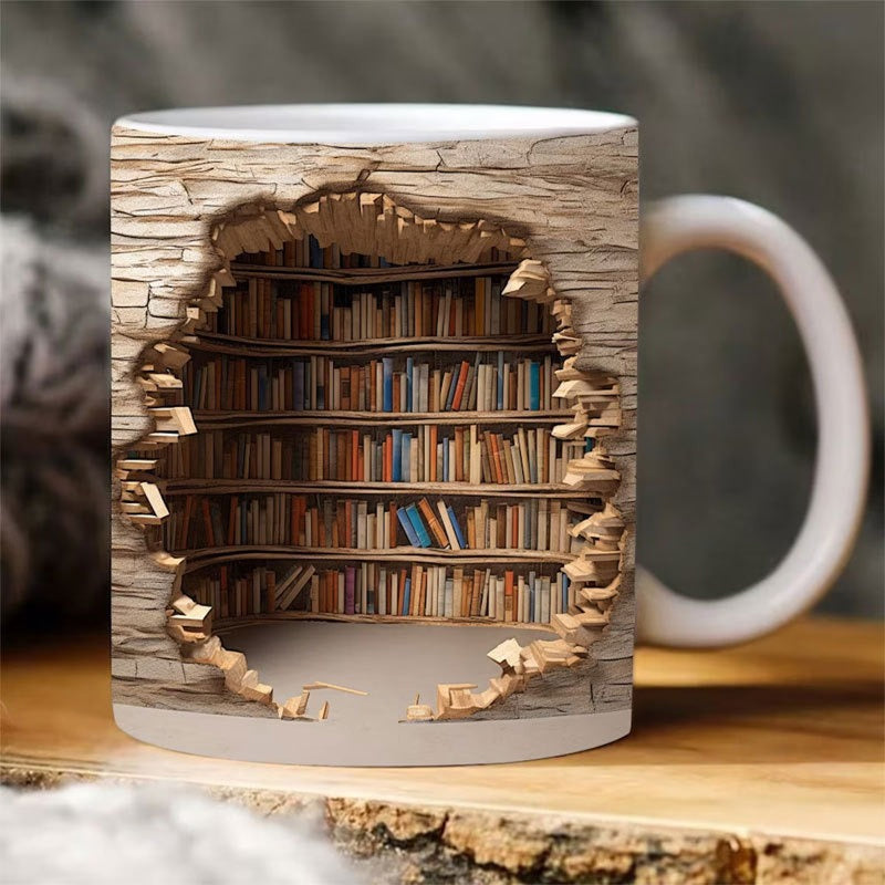 ArtisticSip™ - 3D Bookshelf Mug [Last Day Discount]