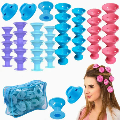 Silicone heat -free curlers