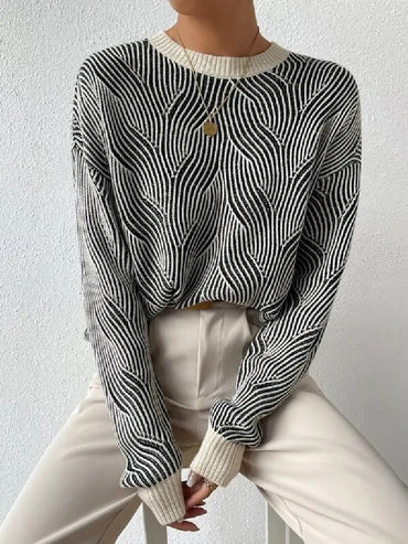 Pullover with a cable pattern