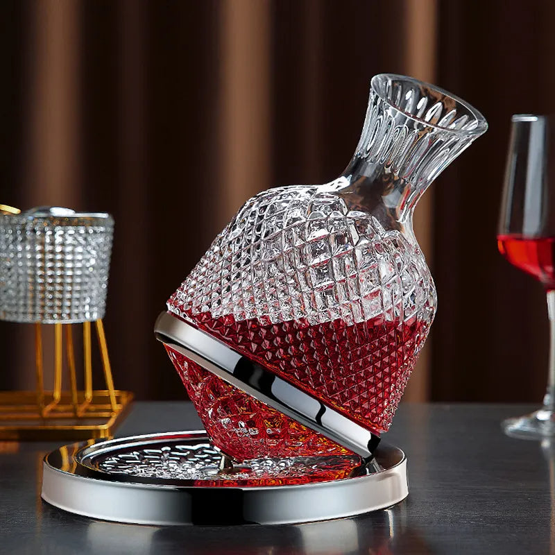 WhirlWine™ - 360° Rotating Crystal Wine Decanter [Last Day Discount]