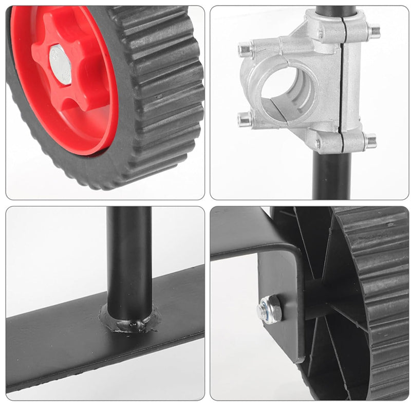 MähPro - Universally adjustable support wheel for precise, stable lawn cuts