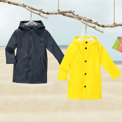 Waterproof children's rain coat with hood