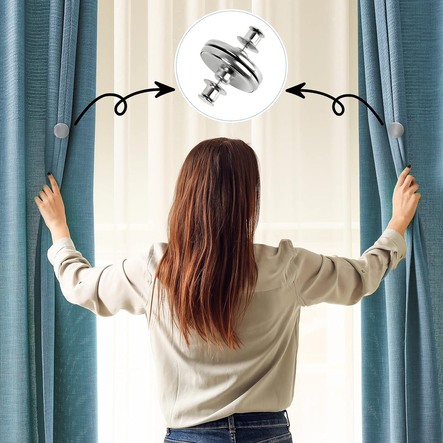 CurtainBuster™ - Magnetic Curtain Clips - Keep your curtains perfectly in place! [Last Day Discount]