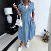 Roelinde™ - Comfy Chic Denim Midi Dress [Last Day Discount] 