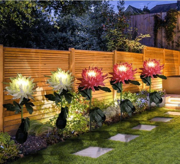 SolarGlow™ - Chrysanthemum Solar Garden Stake LED [Last Day Discount]