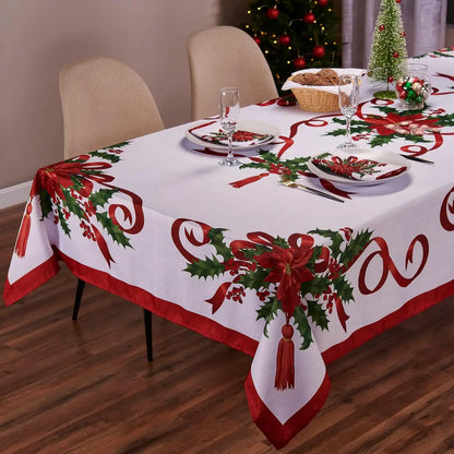 Tablecloth with Christmas straps