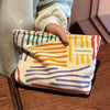 Corduroy Striped Makeup Bag