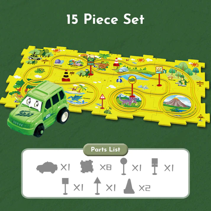 PuzzleRacer™ - Children's Car Track Set [Last Day Discount]