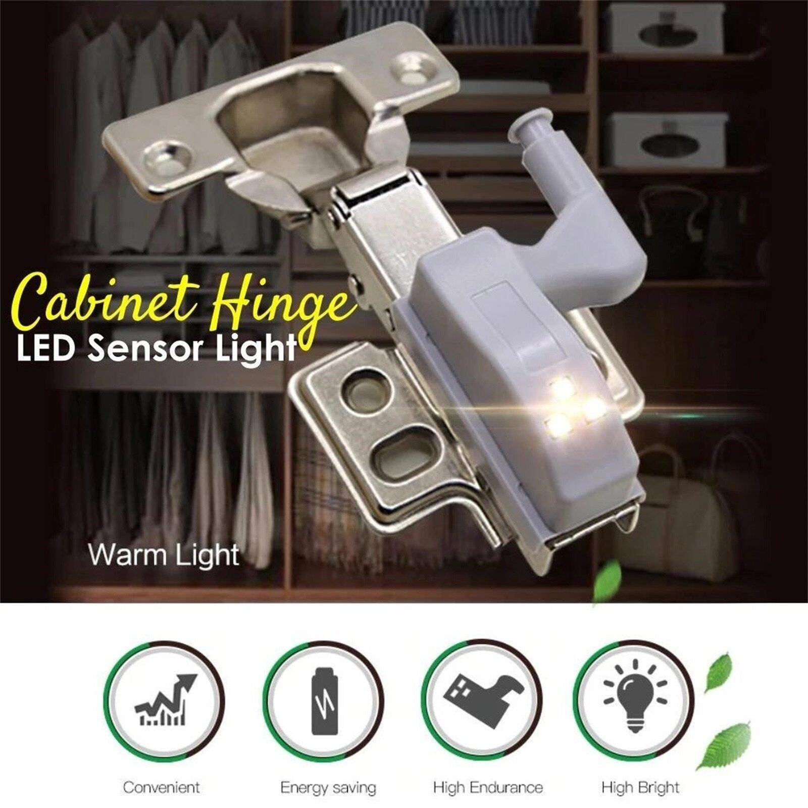 GloHinge™ - Automatic LED Light for Cabinets [Last Day Discount]