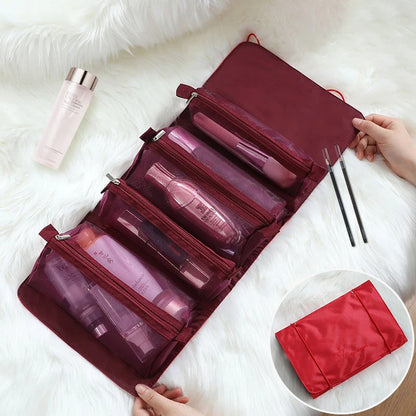 4-in-1 removable and foldable make-up bag