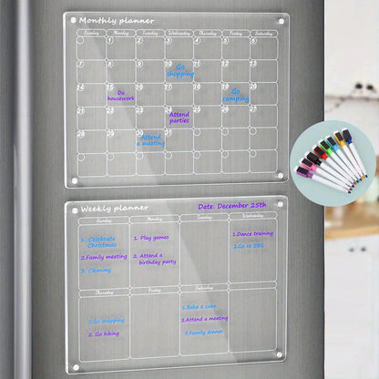 Magnetic calendar with 4 markers