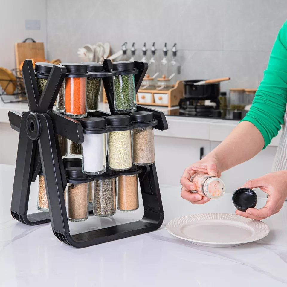 Rotatable spice shelf and organizer