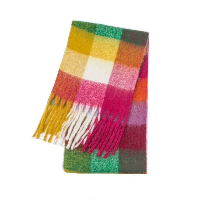 Cheerful cashmere winter scarf