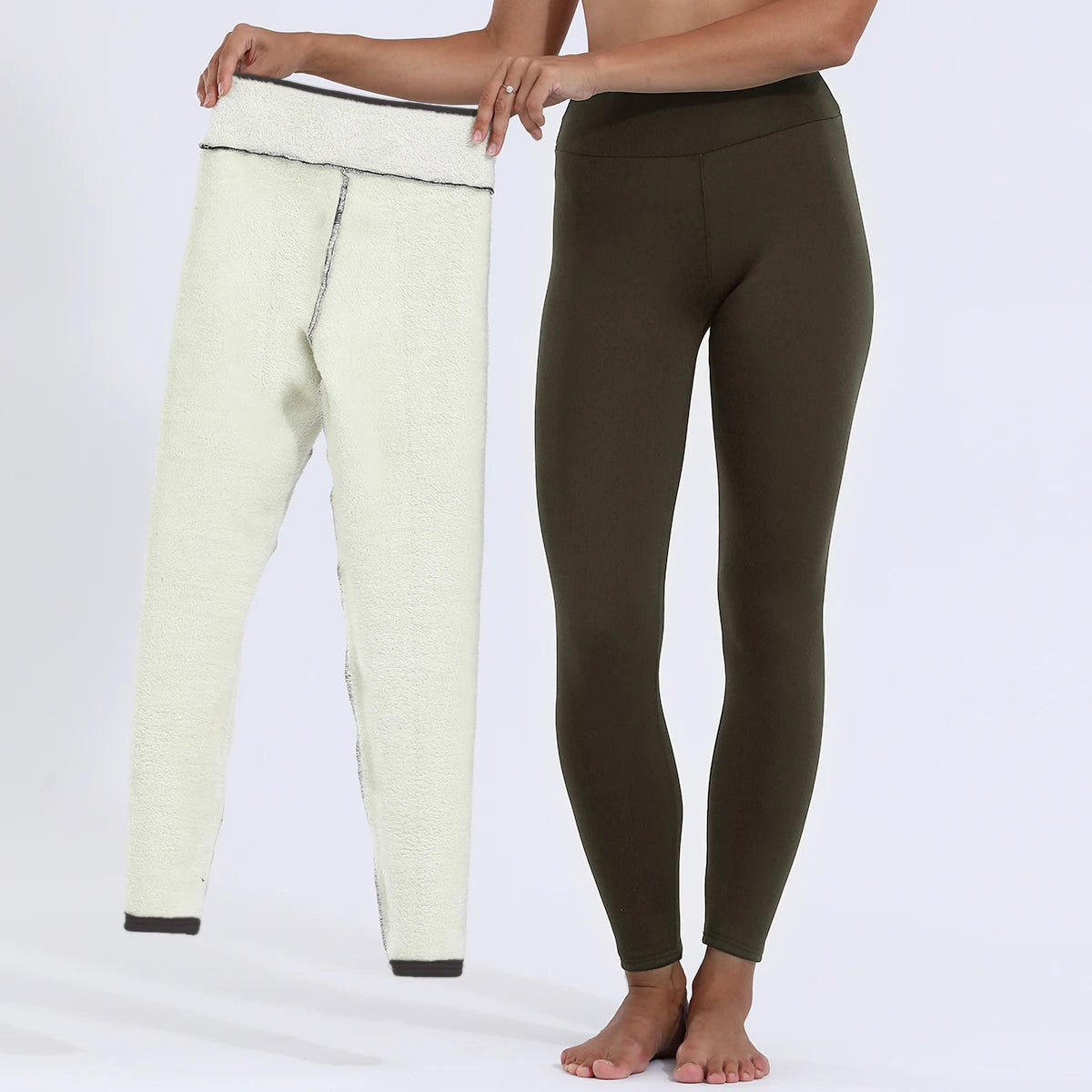 High-Waist Dicke Winter-Leggings