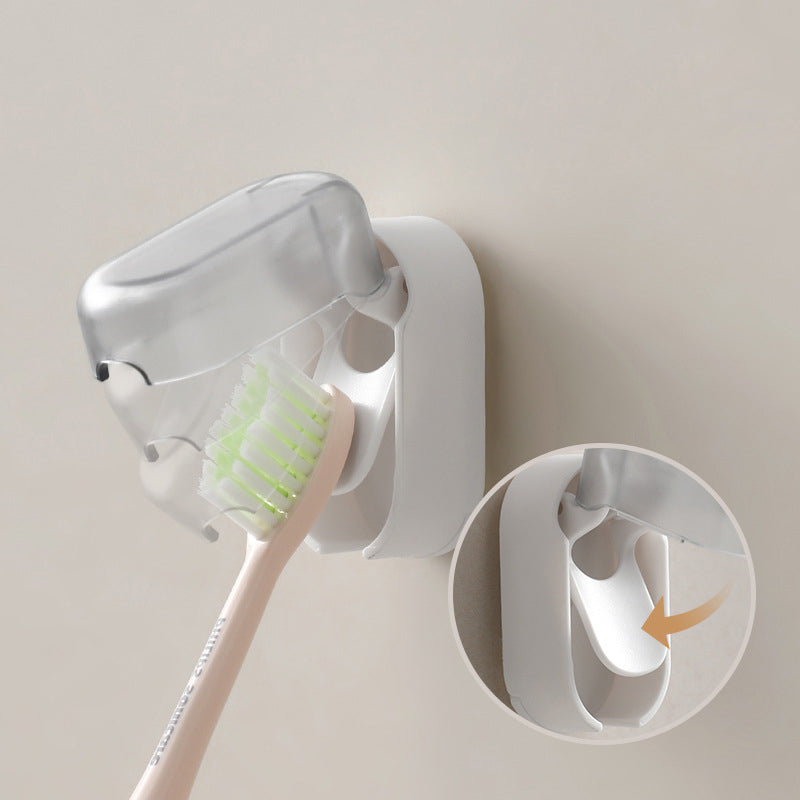 Wall Toothbrush Holder - Wall Mounted Toothbrush Holder with Cover