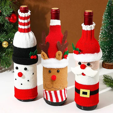 Christmas cover for wine bottles