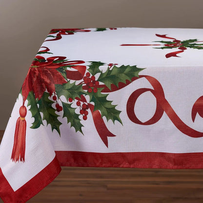 Tablecloth with Christmas straps