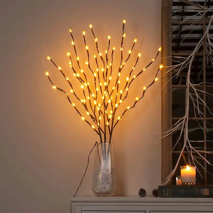 LED illuminated branches for vases