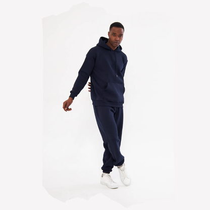 Basic men's hooded sweater and pants in the set