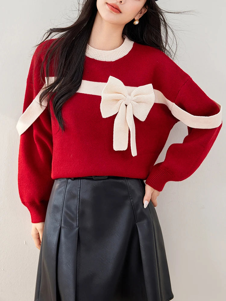 Red women's sweater