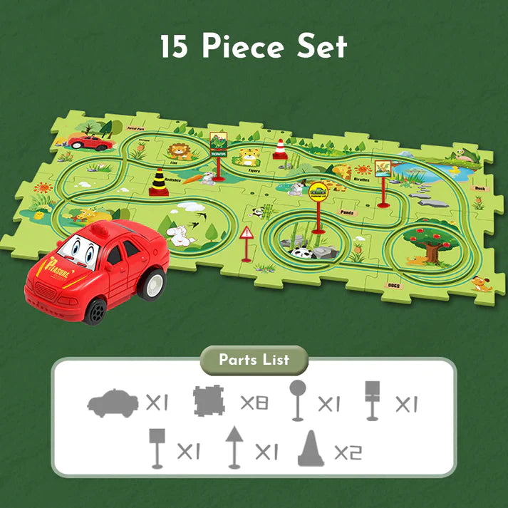 PuzzleRacer™ - Children's Car Track Set [Last Day Discount]