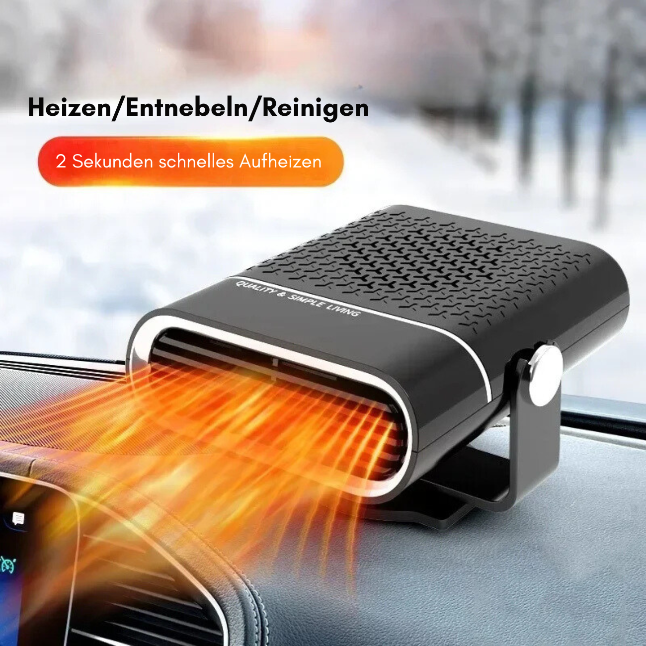 4in1 car heating fan