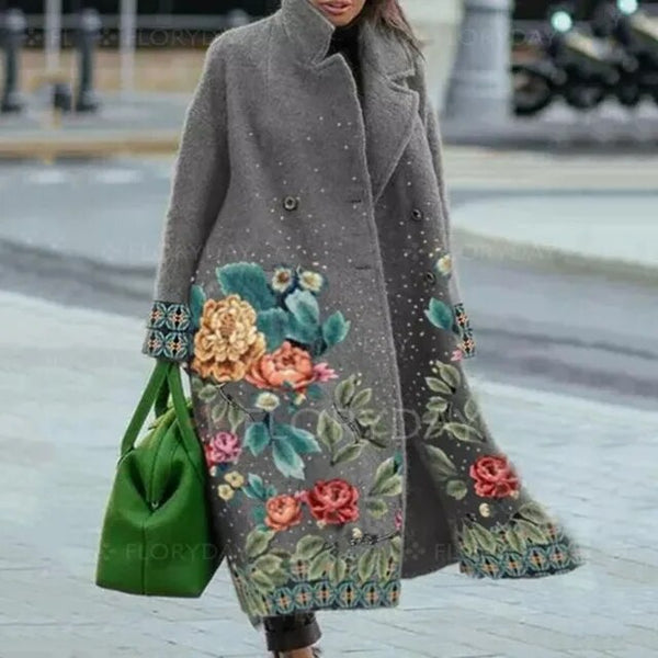 Candace | elegant coat with floral pattern