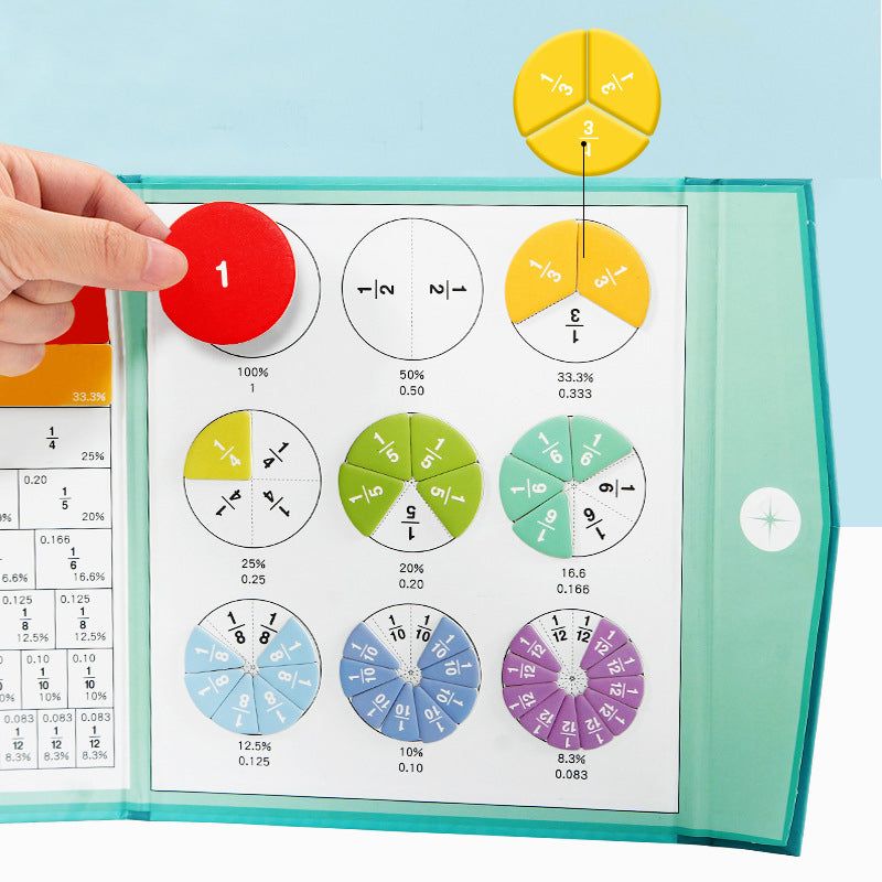 MatheKid™ - Magnetic Fraction Educational Puzzle - Learn math in a fun way! [Last day discount]