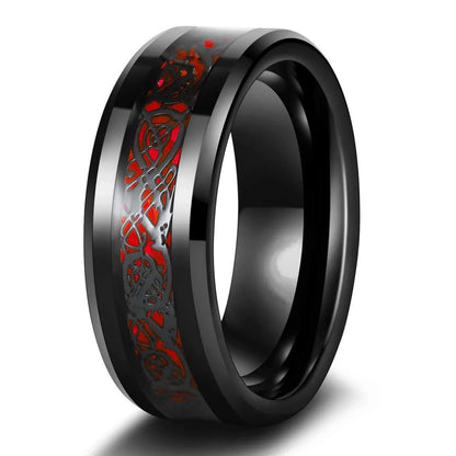 Celtic dragon partner rings