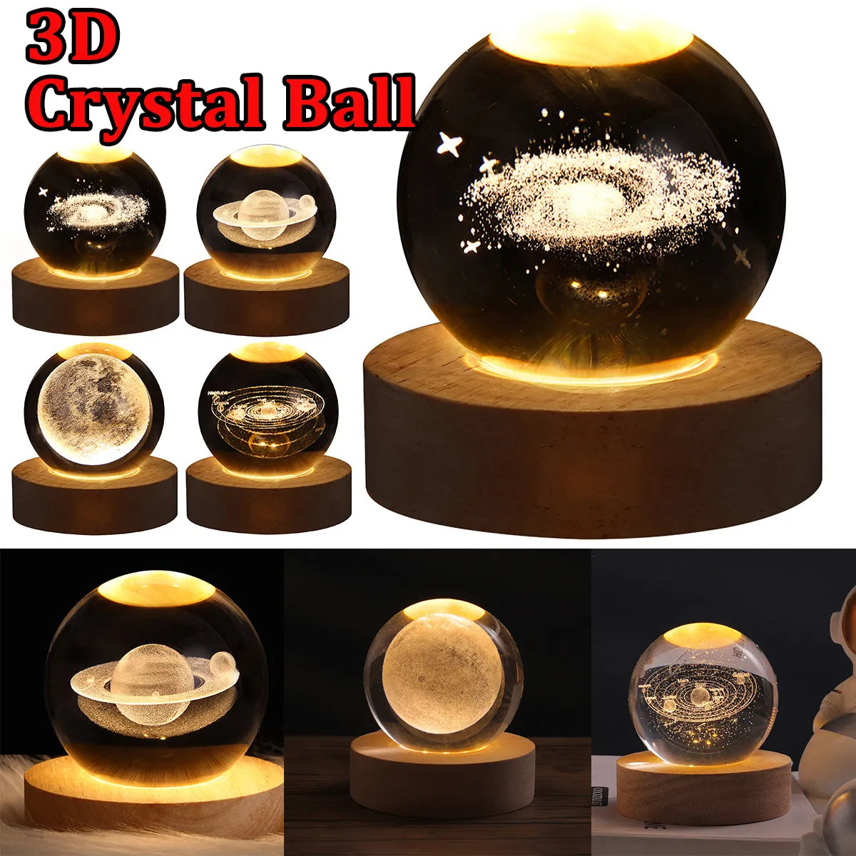 CelestialOrb™ - 3D Lamp Crystal Ball Night Light Table Lamp [Last Day Discount]