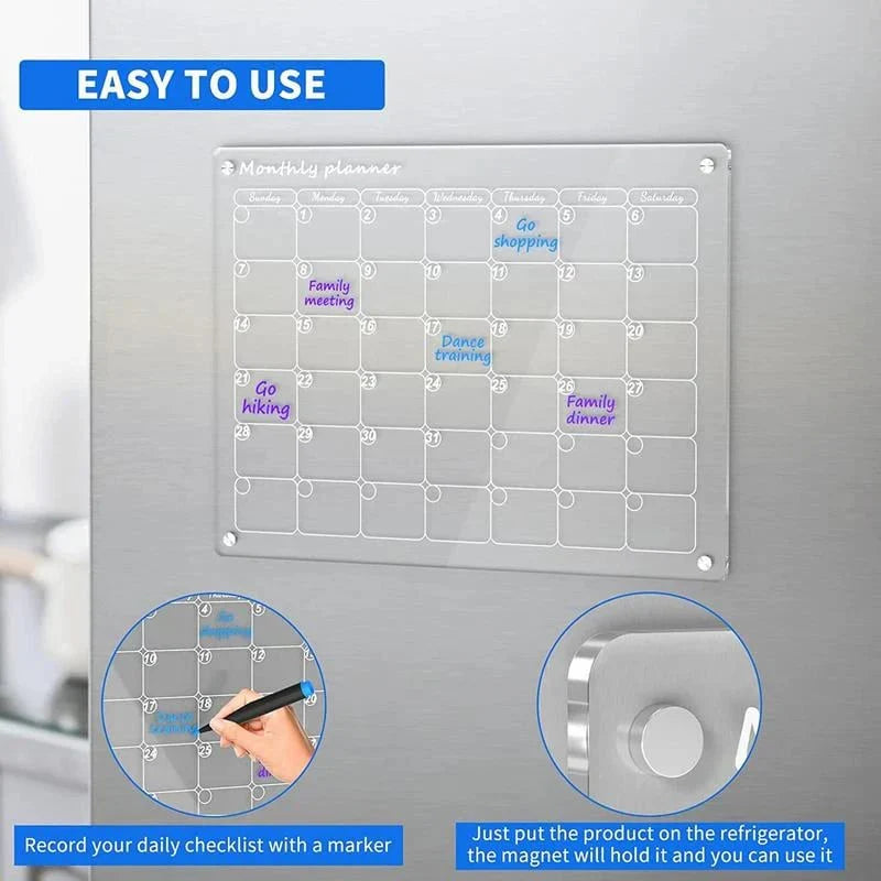 MagnoPlan - Magnetic Calendar - 4 markers included