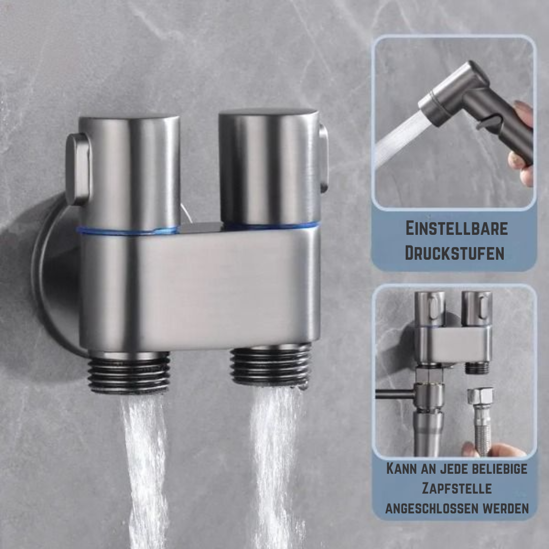 DuoFlow™ shower mixer with double outlet