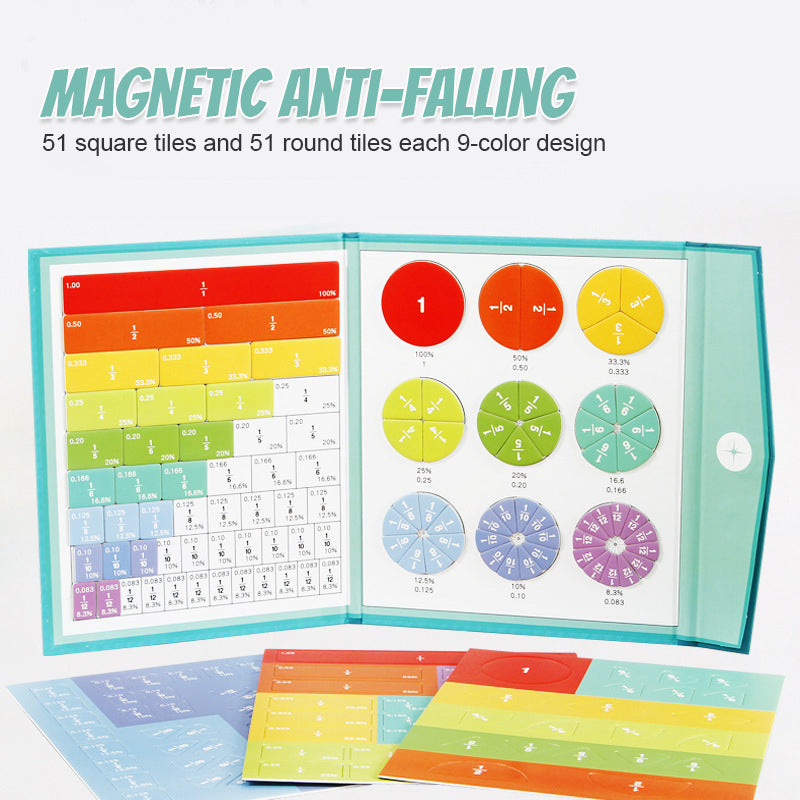 MatheKid™ - Magnetic Fraction Educational Puzzle - Learn math in a fun way! [Last day discount]