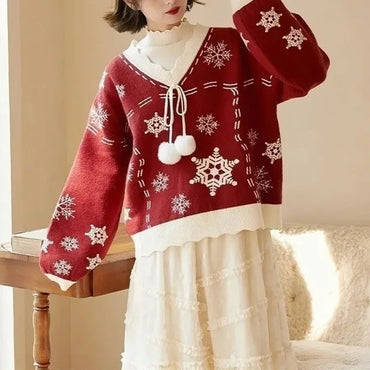 Festive women's sweater