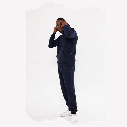 Basic men's hooded sweater and pants in the set