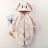 Cuddly hooded romper for children 