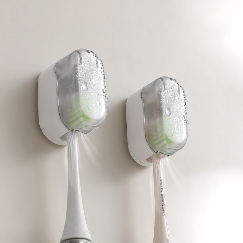 Wall Toothbrush Holder - Wall Mounted Toothbrush Holder with Cover