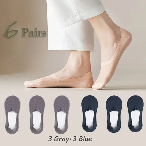 SilkyHeels - Breathable Non-Slip Invisible Silk Socks [Last Day Discount]