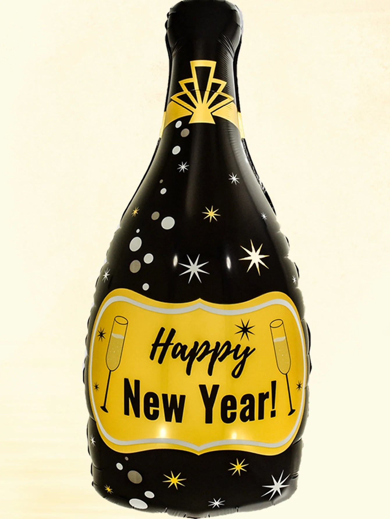 10-part Happy New Year Champagne Balloon Set