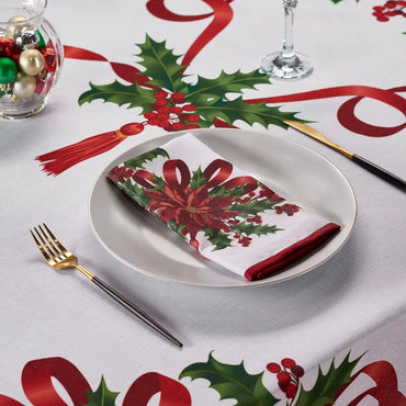 Tablecloth with Christmas straps