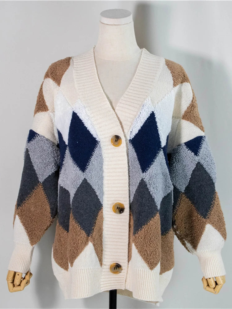 Colorfaith™ - Schicker karierter Cardigan