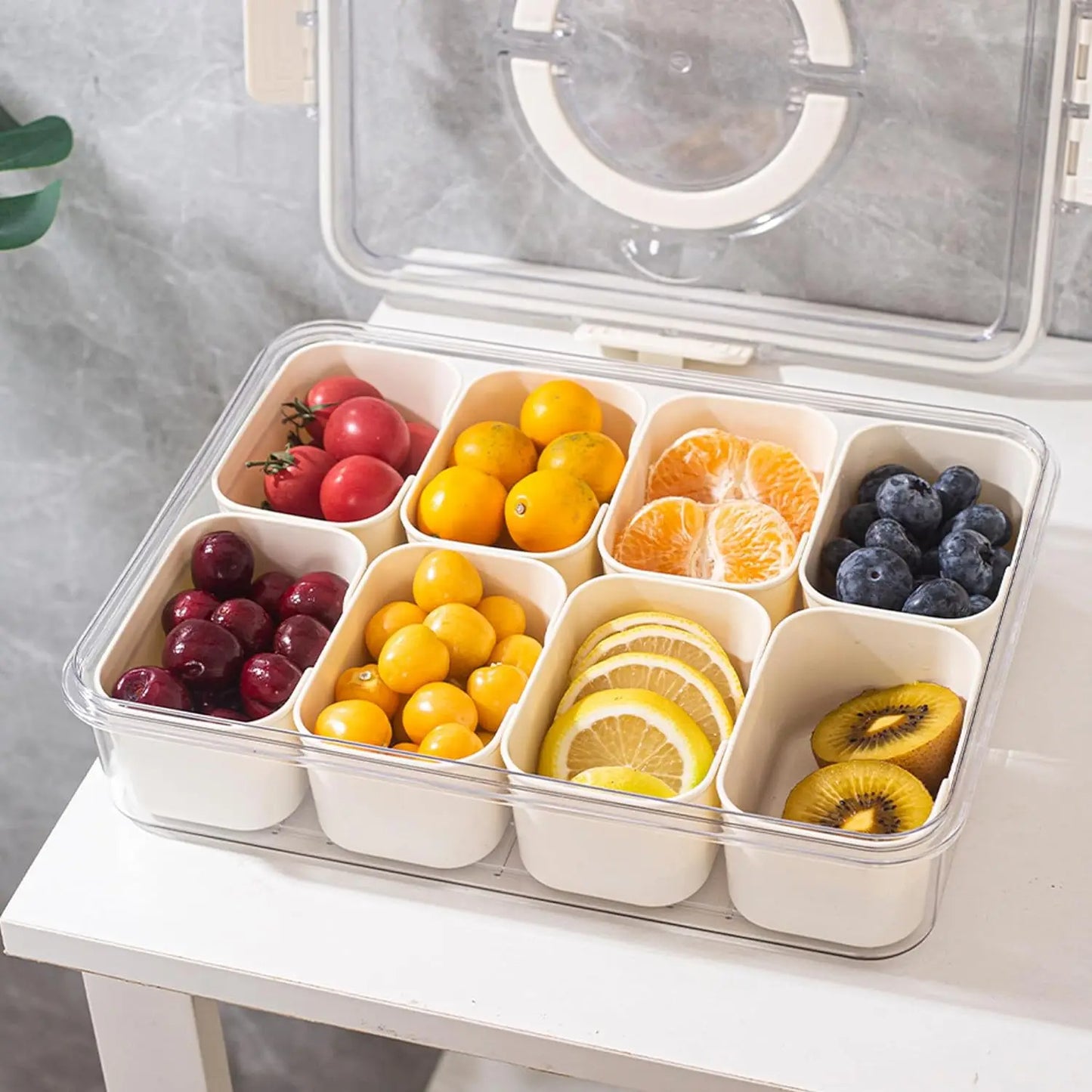 8-compartments of grocery storage box