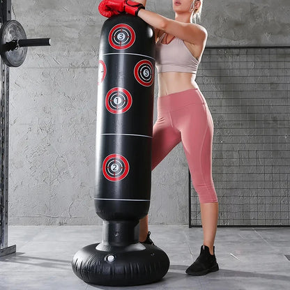 Inflatable punching bag