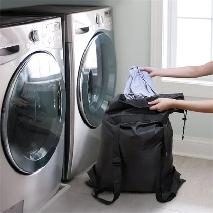 Waterproof hard-wearing backpack laundry bag