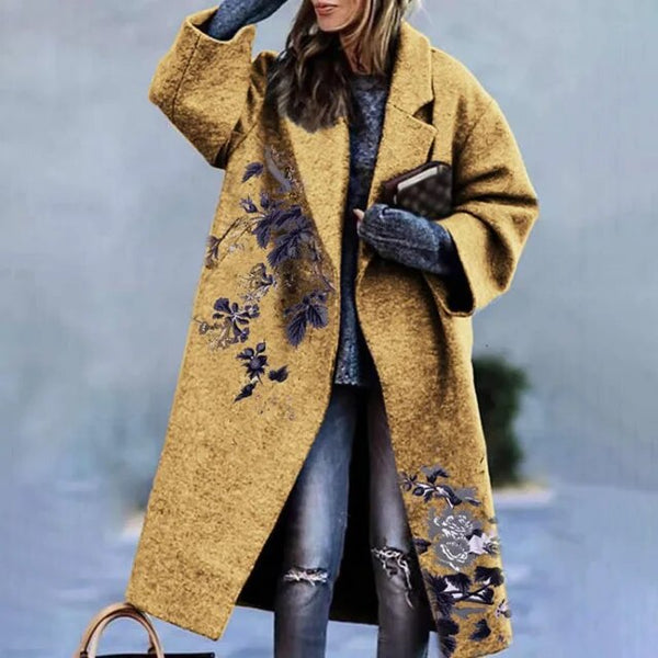 Candace | elegant coat with floral pattern